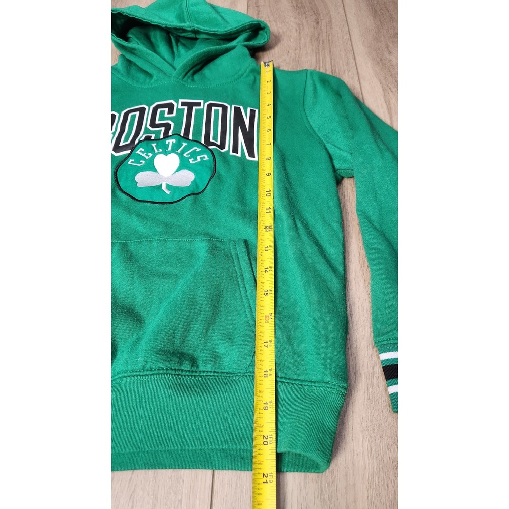 NBA Boston Celtics Kids Green Pullover Hoodie Sweatshirt Basketball Size M 10/12 - Picture 4 of 7